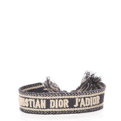 Christian Dior Woven Cotton J'Adior Friendship Bracelet Set Navy 4 of 7