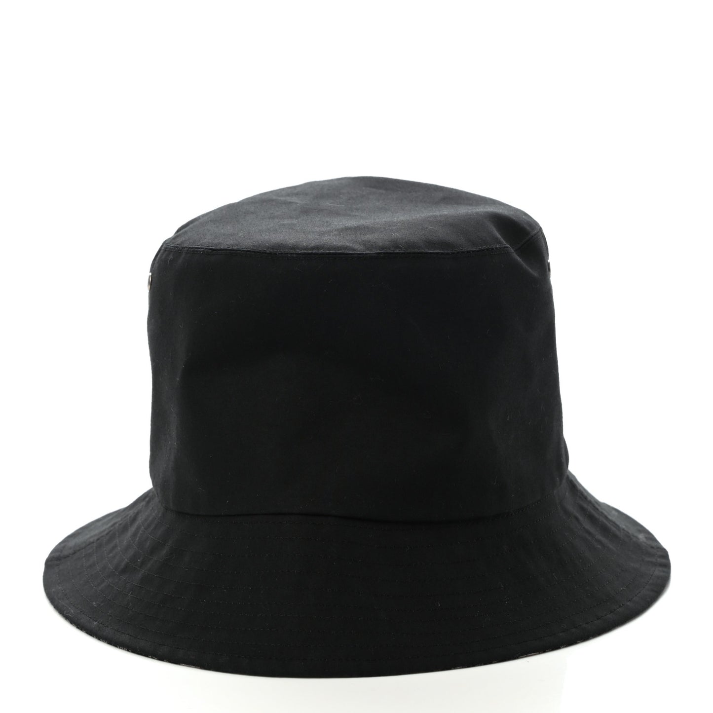 Polyester Cotton Oblique Teddy-D Brim Bucket Hat 57 Black