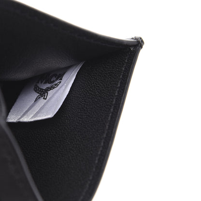 MCM Calfskin Ottomar Monogram Card Case Black 6 of 8