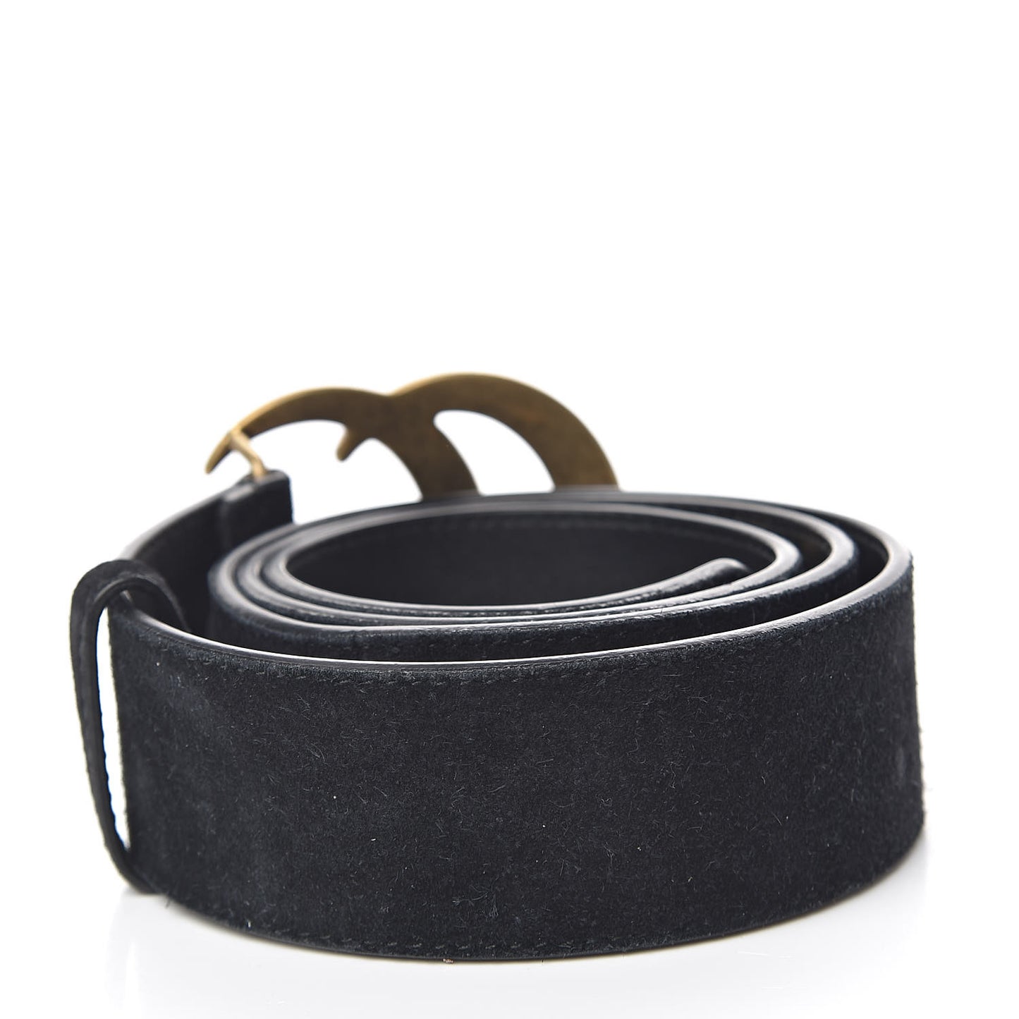Suede GG Marmont Clover Belt 95 38 Black