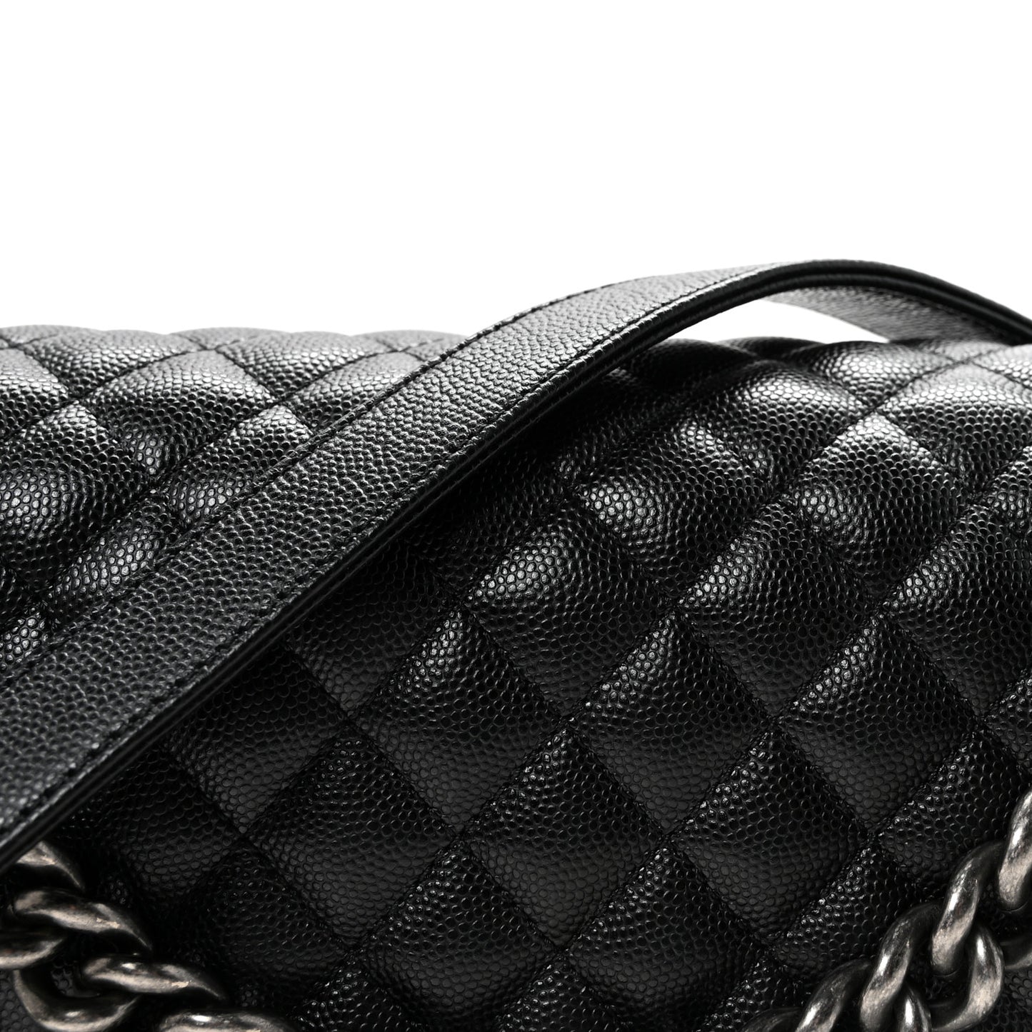 Caviar Quilted New Medium Boy Flap Black