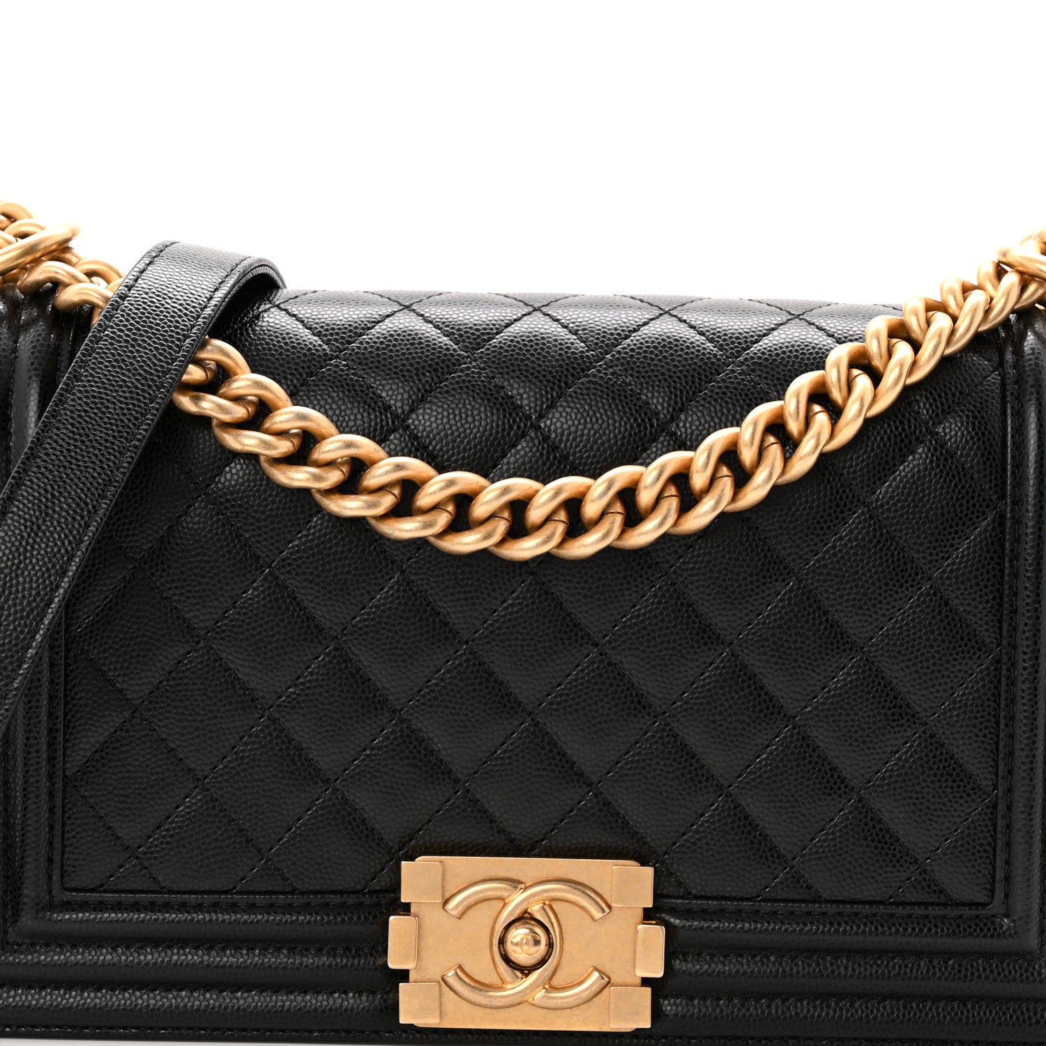 Chanel Caviar Quilted Medium Boy Flap Black 8 of 11