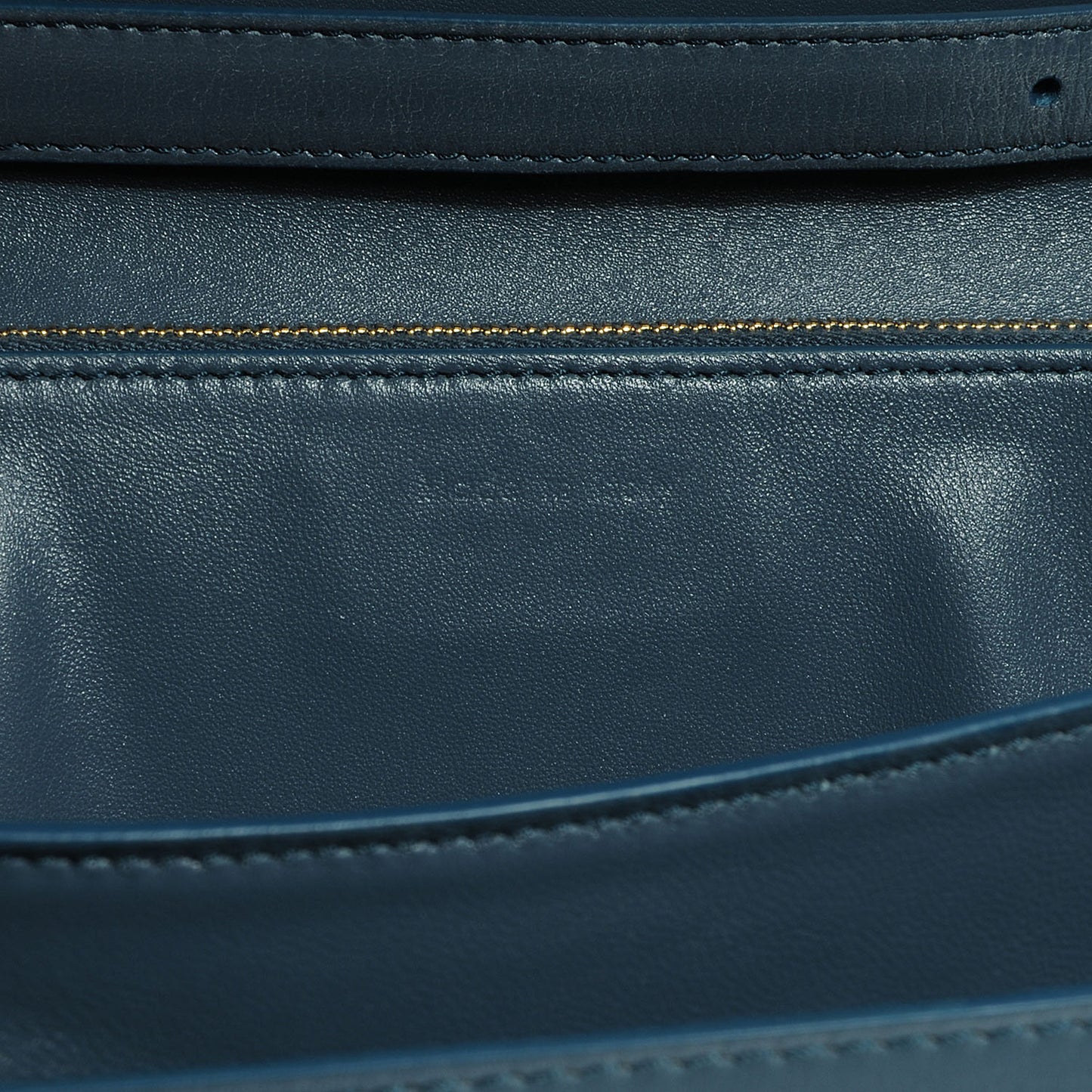 Leather Medium Classic Box Flap Bag Slate Blue