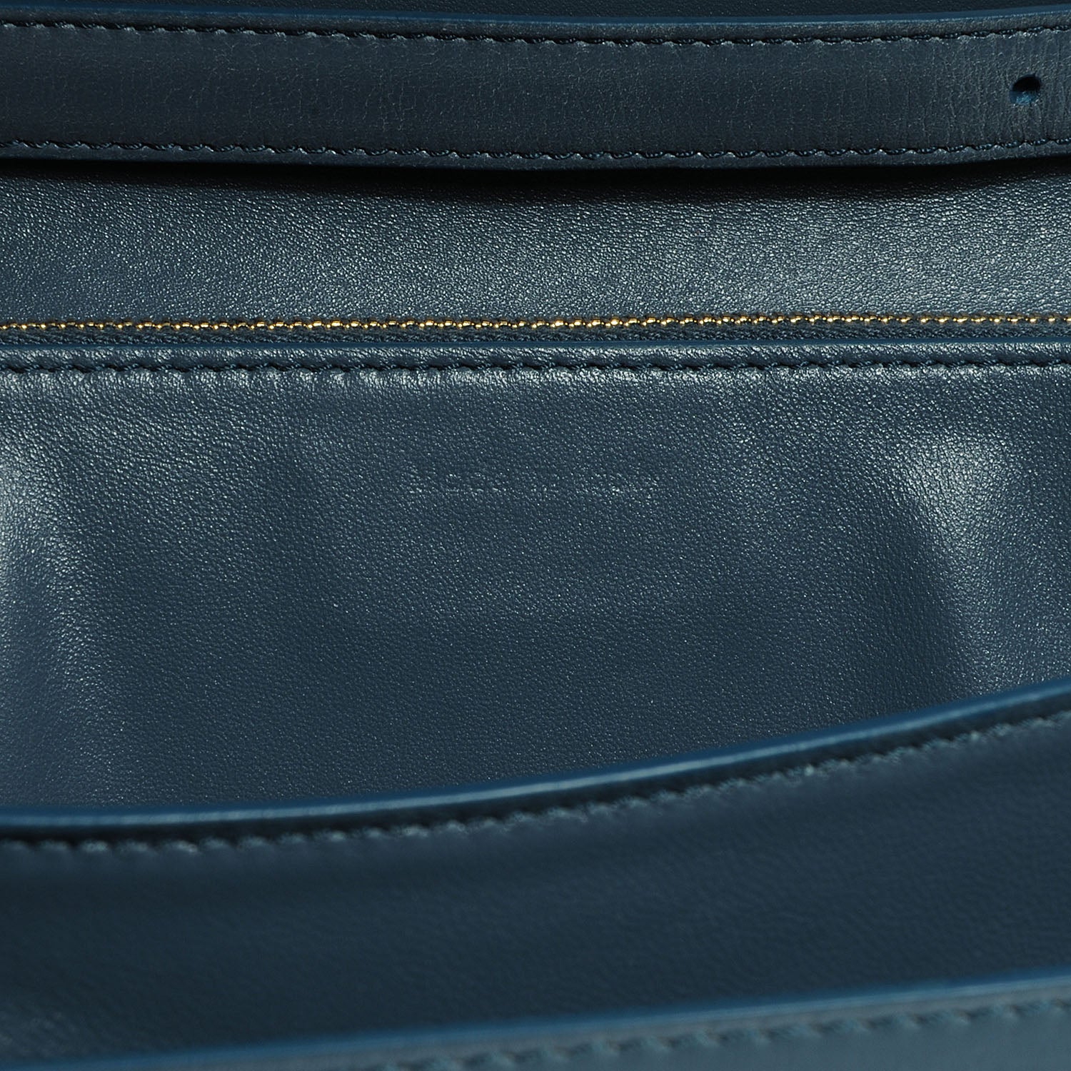 Celine Leather Medium Classic Box Flap Bag Slate Blue 8 of 8