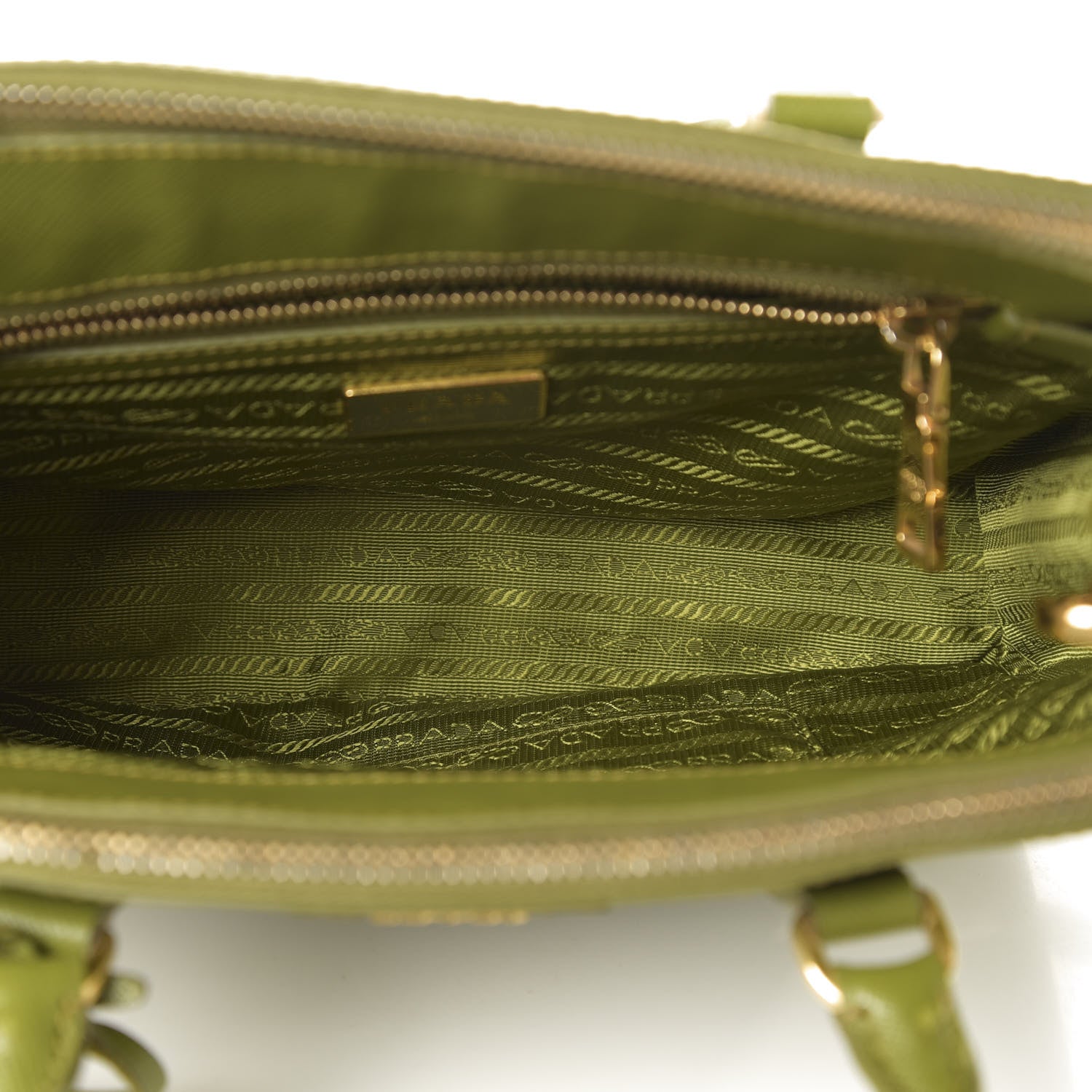 Prada Saffiano Small Galleria Double Zip Tote Edera 5 of 13