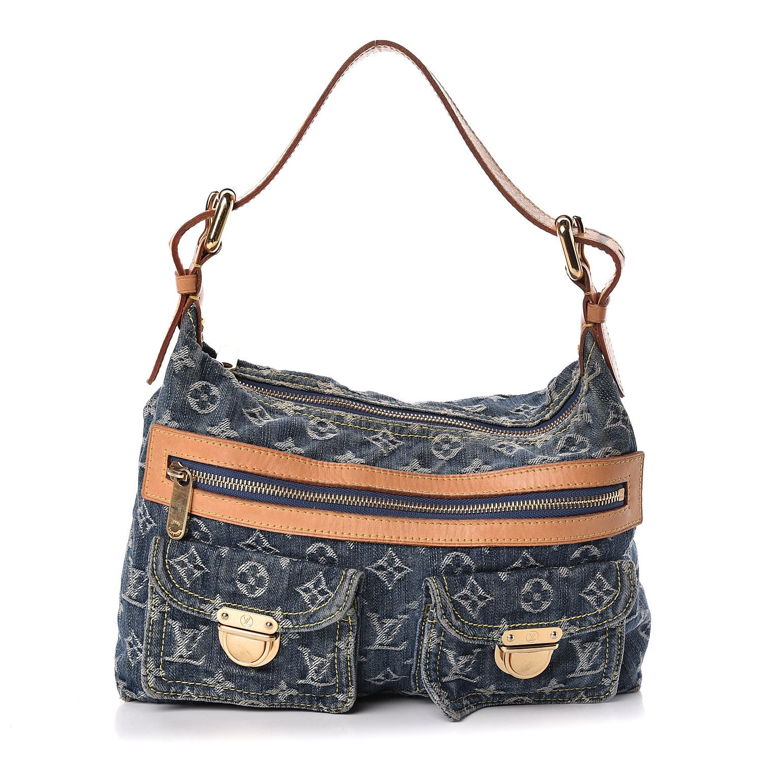 Louis Vuitton Monogram Denim Baggy PM Blue 1 of 13
