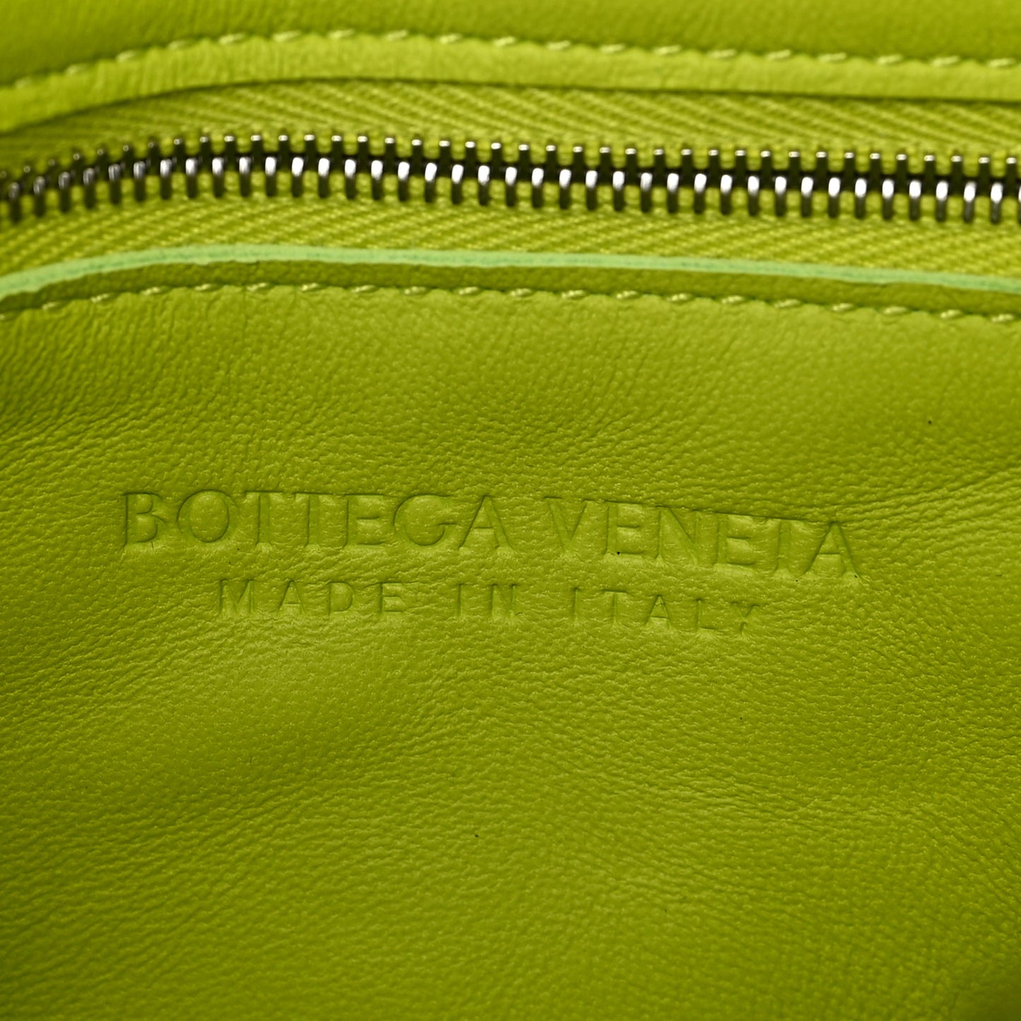 Lambskin Maxi Intrecciato Cassette Crossbody Bag Acid Kiwi