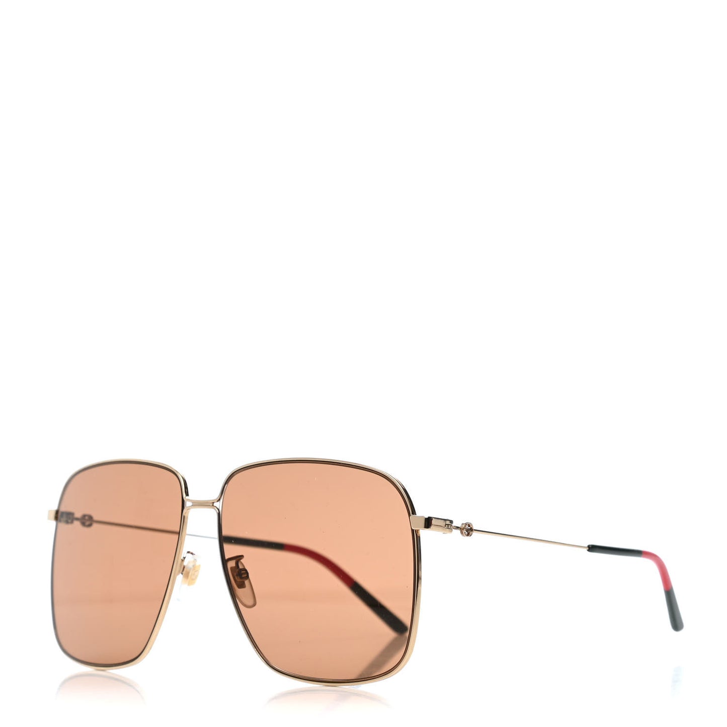Web Rectangular Frame Interlocking G Sunglasses GG0394S Green Red