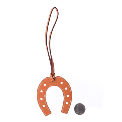 Hermes Swift Paddock Horseshoe Bag Charm Orange 2 of 4