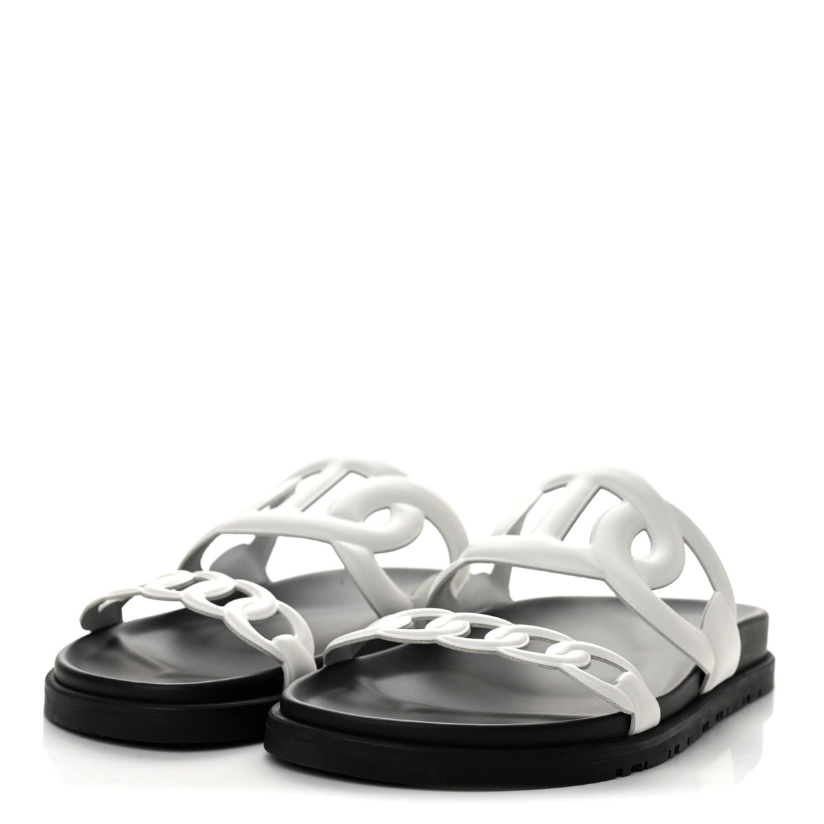 Hermes Nappa Womens Extra Sandals 38 White 4 of 9