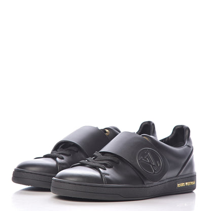 Louis Vuitton Calfskin Frontrow Sneakers 38 Black 3 of 10