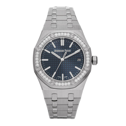 Audemars Piguet Stainless Steel Diamond 37mm Royal Oak Offshore 50th Anniversary Automatic Watch Blue 15551ST.ZZ.1356ST.02 1 of 5