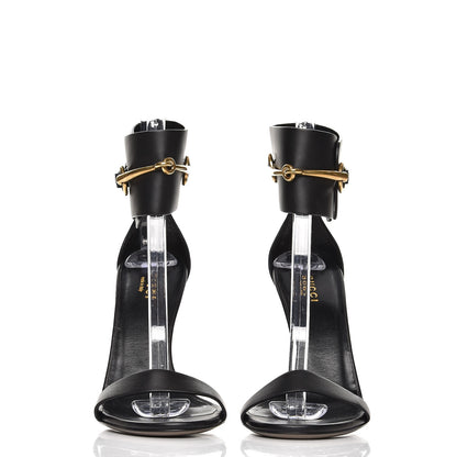 Gucci Calfskin Ursula Ankle Wrap Sandals 38 Black 3 of 9