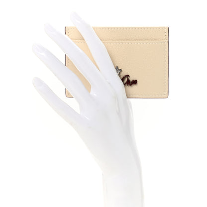 Jimmy Choo Grainy Calfskin Aries Card Case Linen 2 of 6