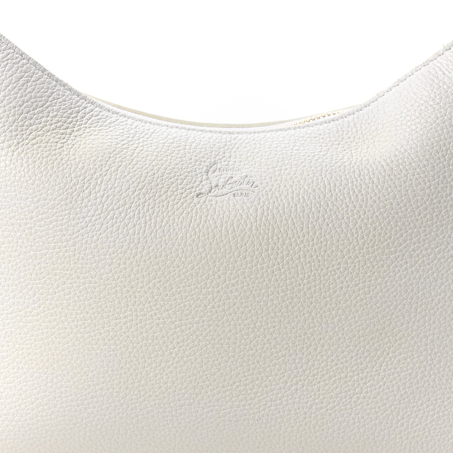 Christian Louboutin Calfskin Large Loubila Chain Shoulder Bag White 8 of 10