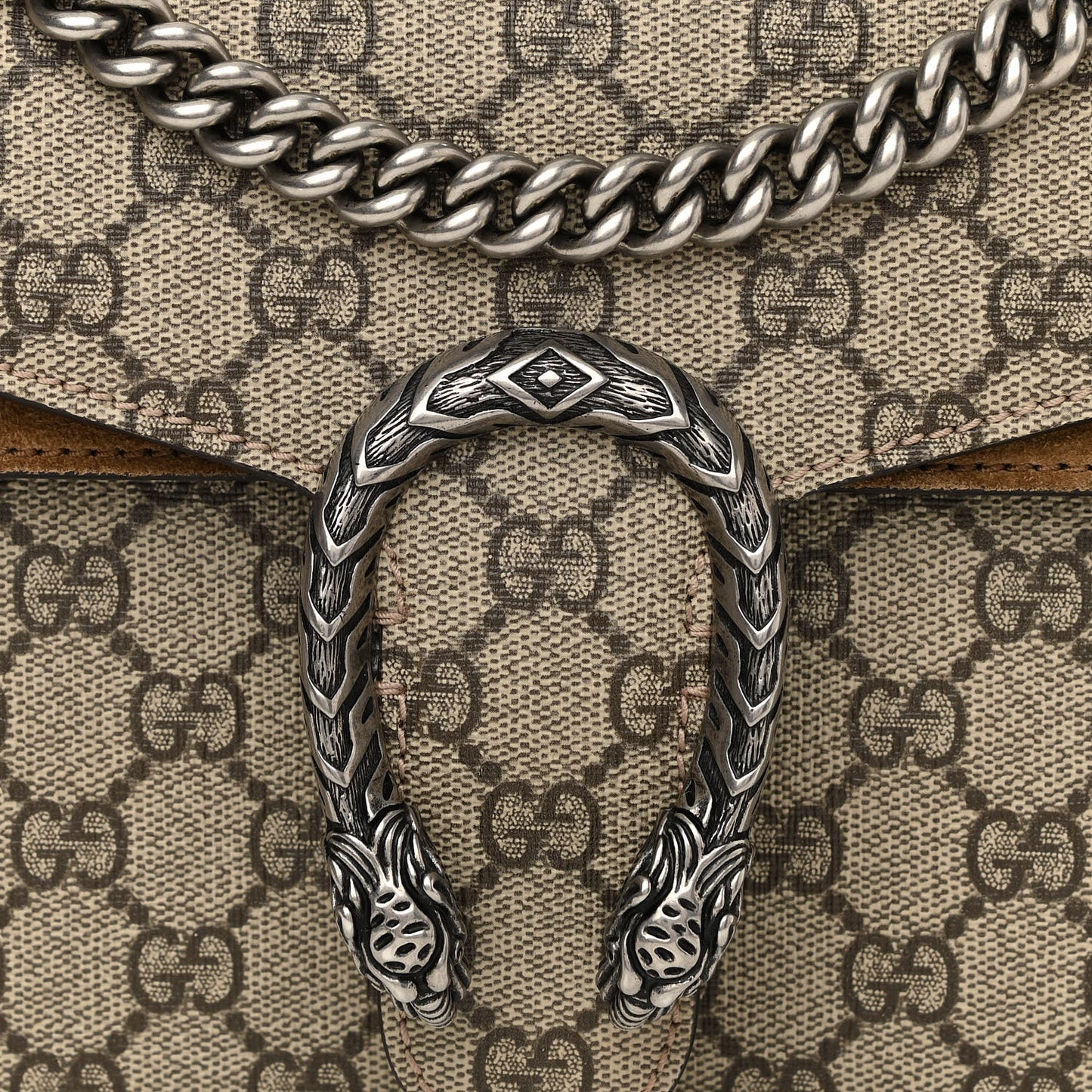 GG Supreme Monogram Small Dionysus Shoulder Bag Taupe
