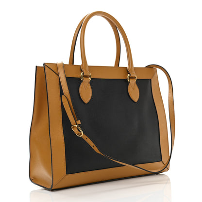 Gucci New Sakai Calfskin Lux Tri-Color Medium Dahlia Shoulder Bag Black Quarz Beige Mystic White 3 of 11