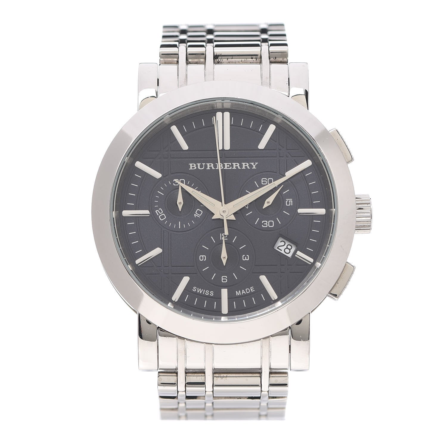 Burberry Stainless Steel 40mm Heritage Chronograph Quartz Watch Black BU1360 1 of 5
