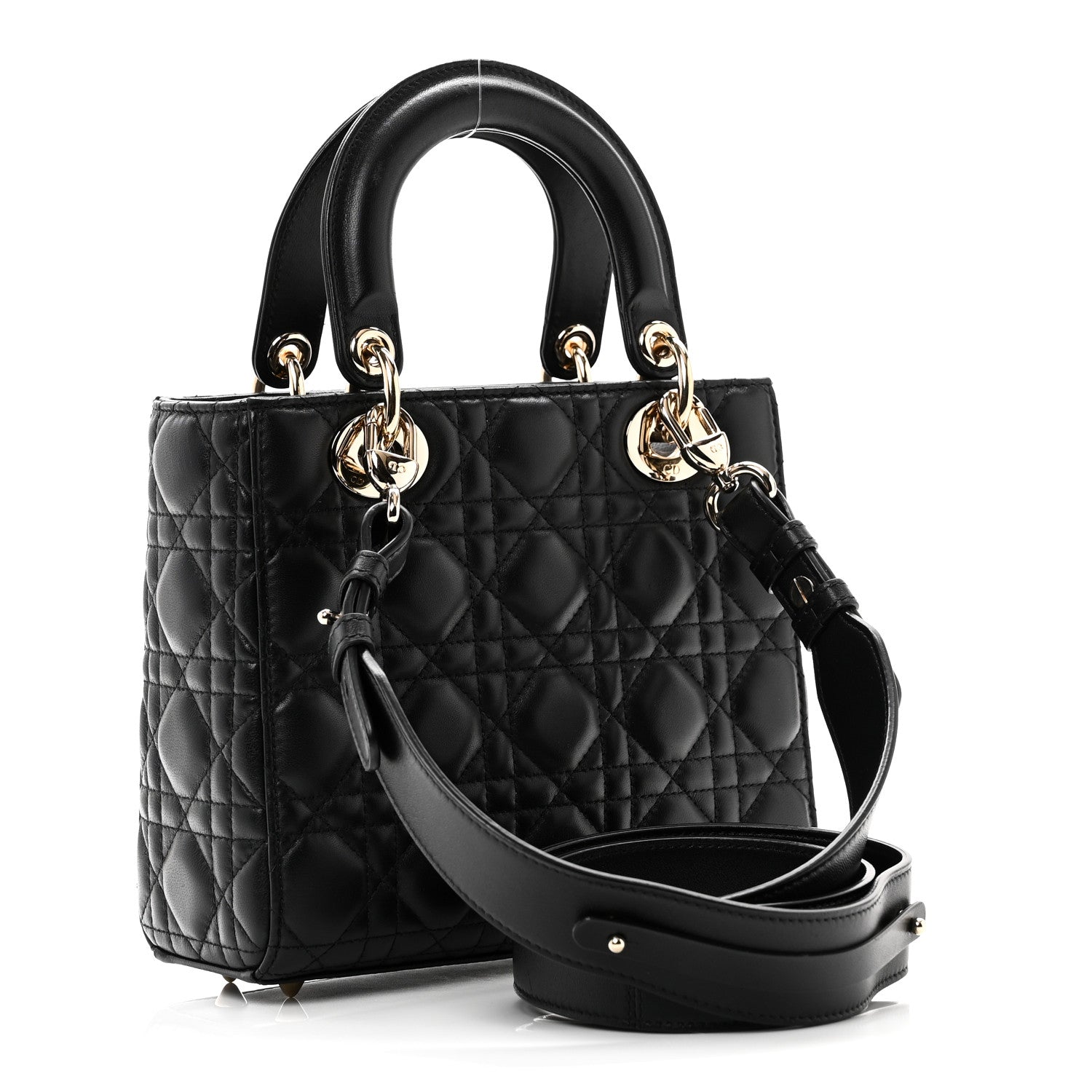 Christian Dior Lambskin Cannage Small My ABCDior Lady Dior Black 3 of 11