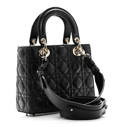 Christian Dior Lambskin Cannage Small My ABCDior Lady Dior Black 3 of 11