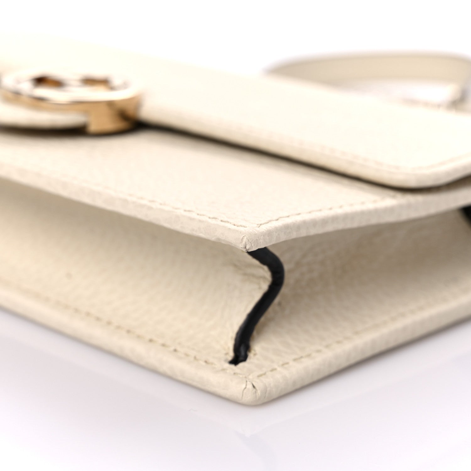 Gucci Dollar Calfskin Interlocking G Chain Wallet Ivoire 8 of 10