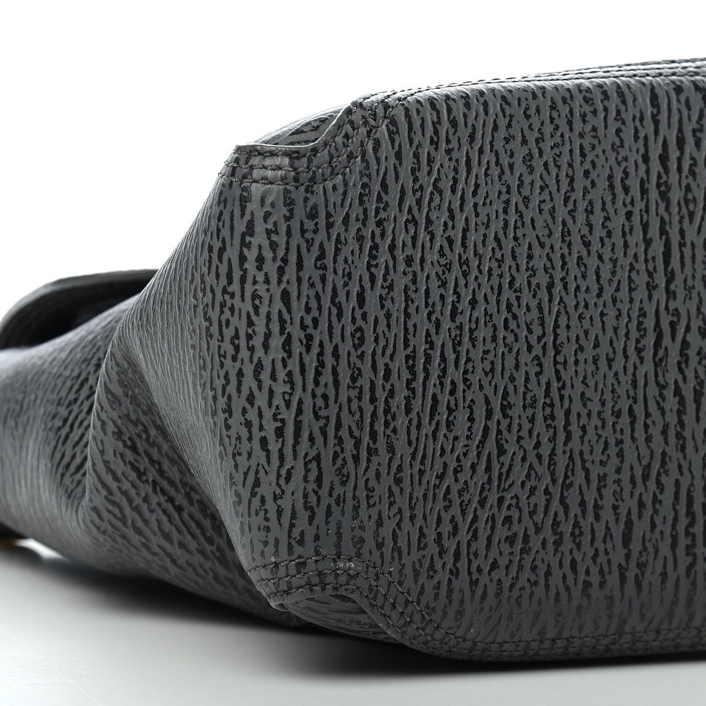 Textured Calfskin Medium Pashli Satchel Ash Charcoal