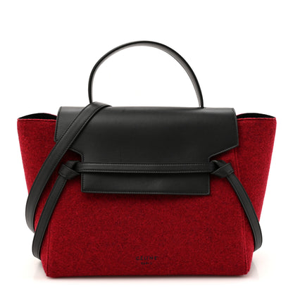 Celine Felt Smooth Calfskin Mini Belt Bag Red 1 of 9