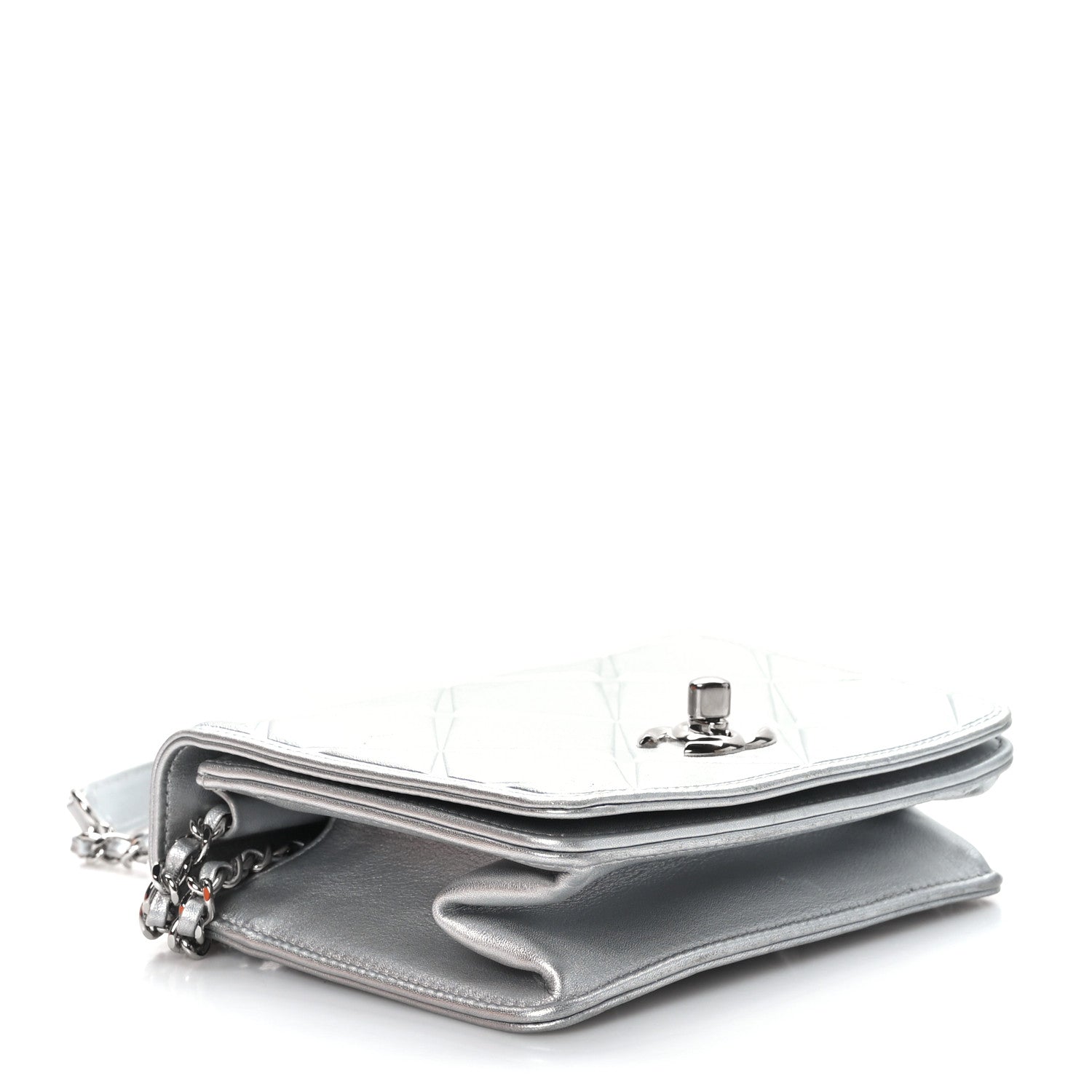 Chanel Metallic Calfskin Mini Propeller Flap Silver 4 of 10