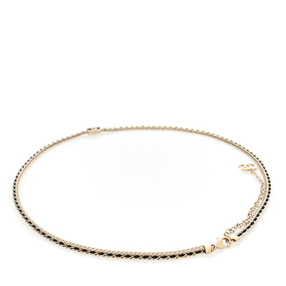 Chanel Lambskin Crystal Chain CC Fancy Belt 75 30 Gold Black 2 of 4
