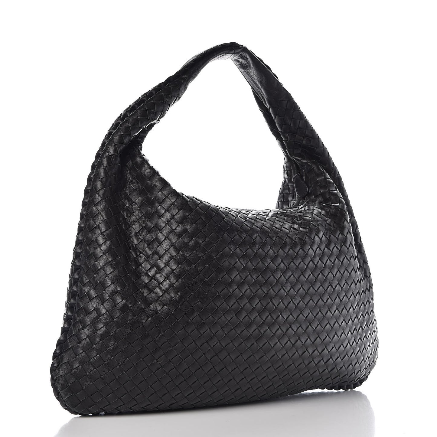 Nappa Intrecciato Large Veneta Hobo Black