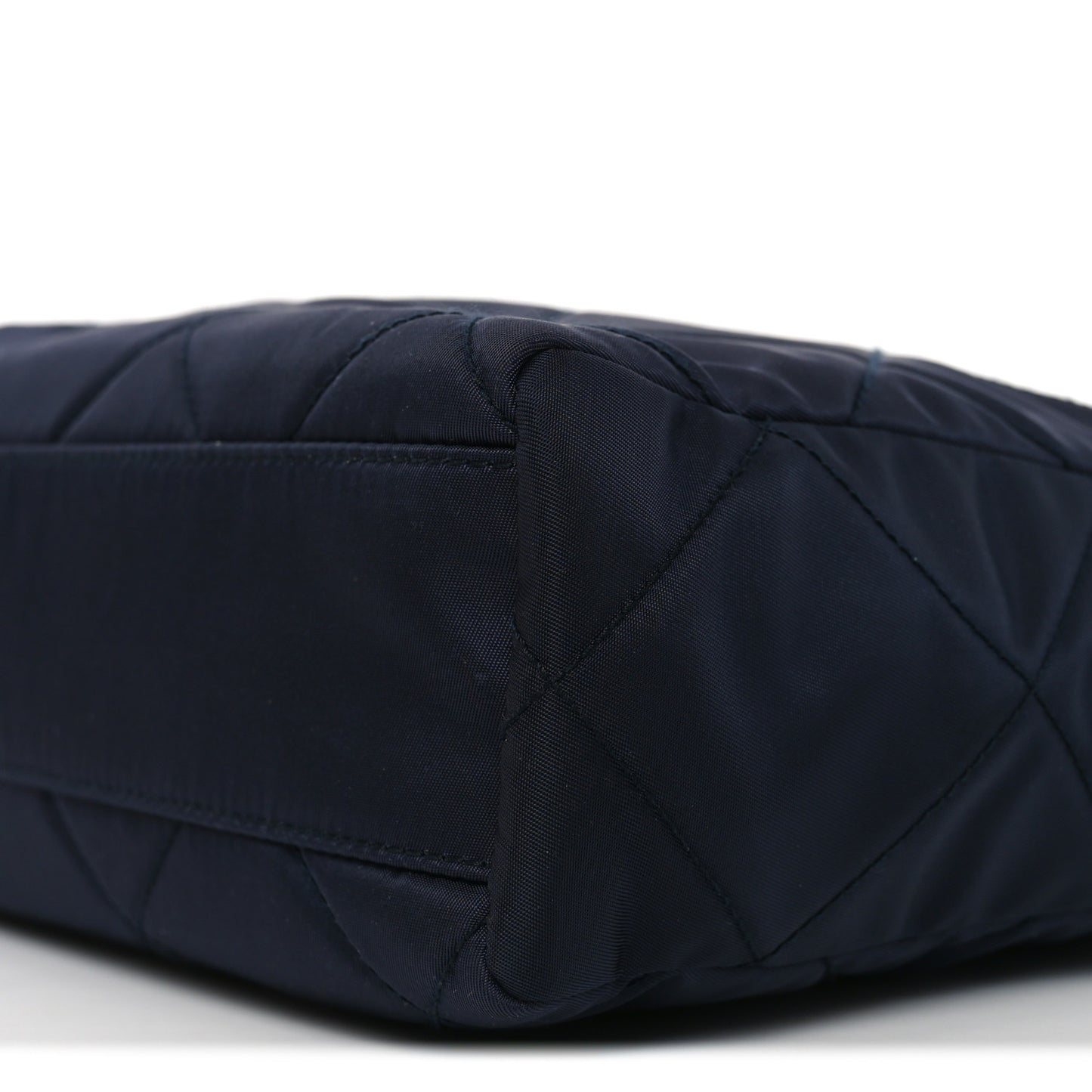 Re-Nylon Saffiano Stitched Re-Edition 1995 Chaine Shoulder Bag Navy