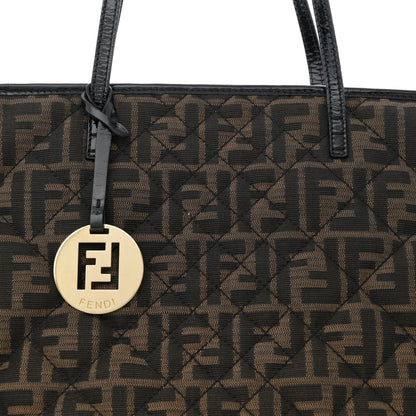 Fendi Zucca Quilted Medium Roll Tote Tobacco Black 8 of 12