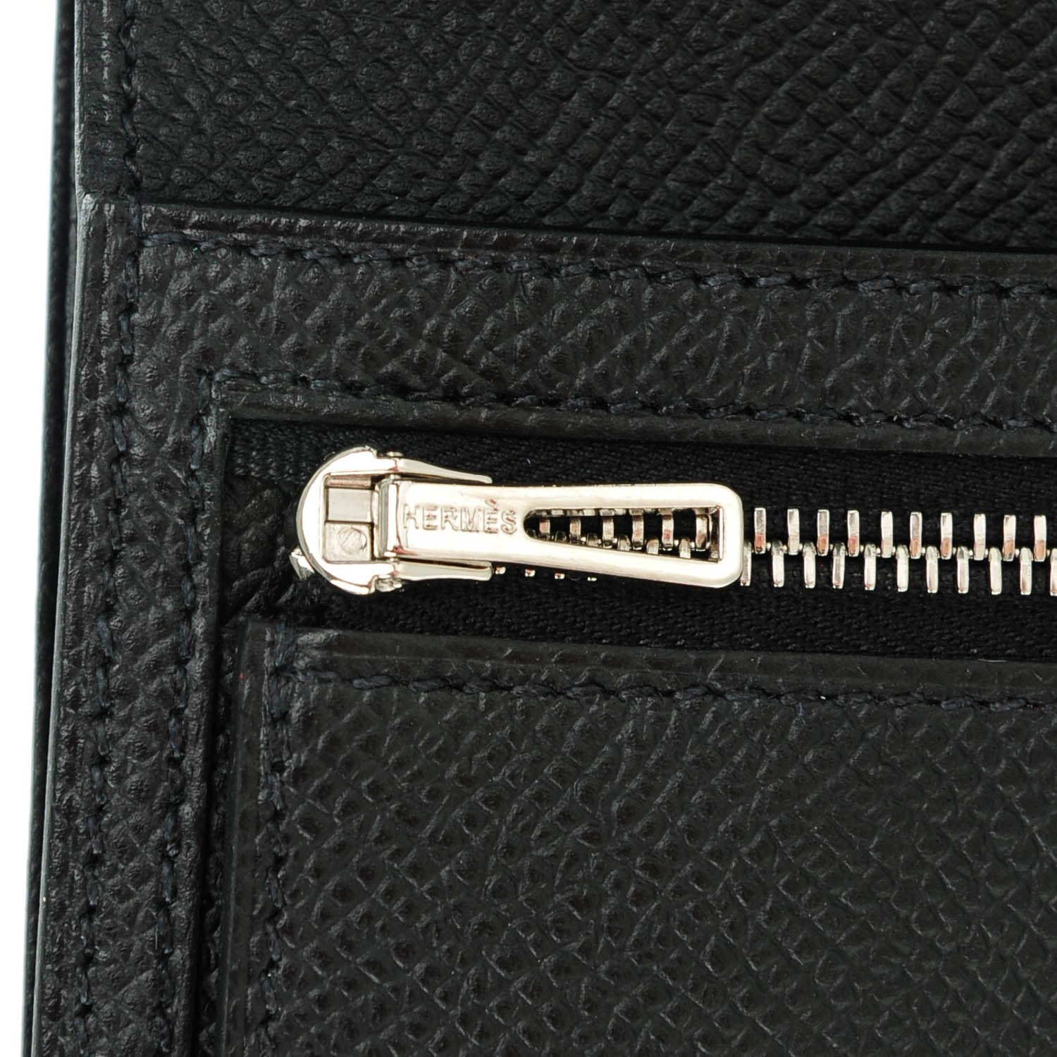 Hermes Epsom Bearn Compact Wallet Black 9 of 10