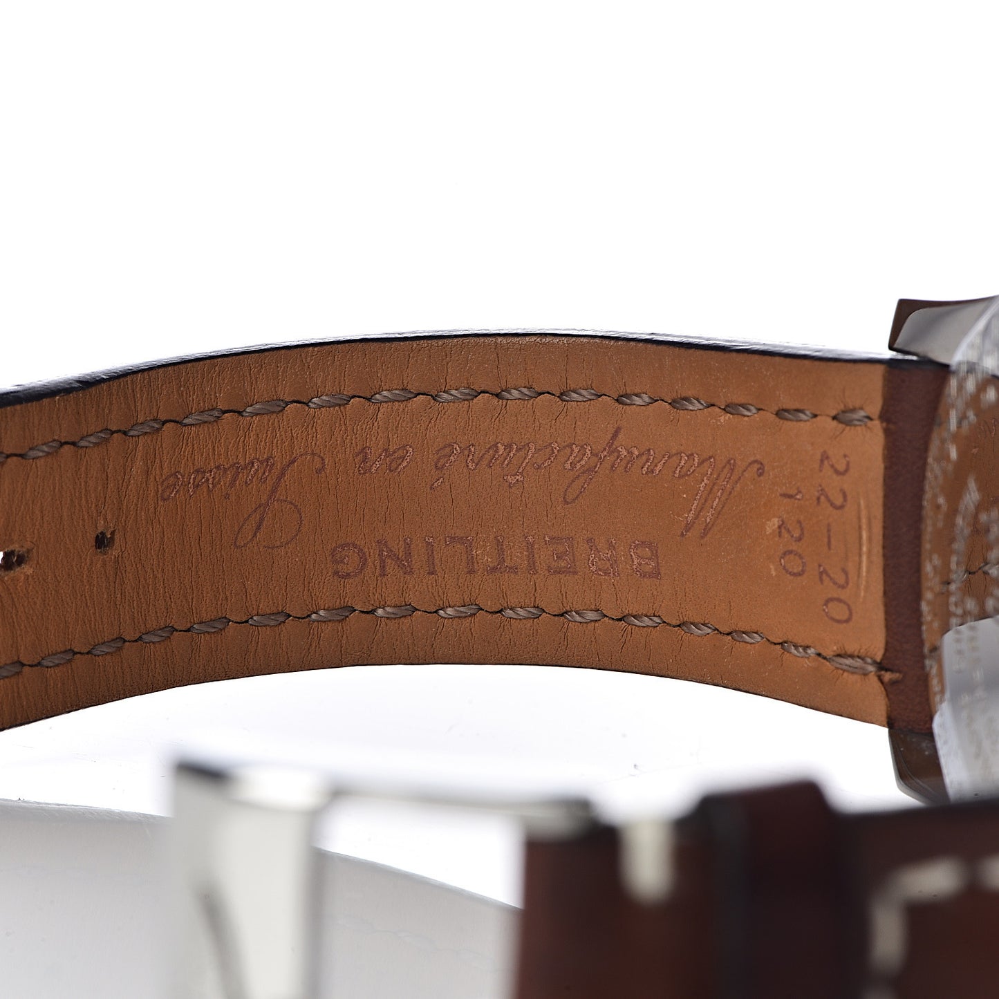 Stainless Steel Calfskin 43mm Navitimer Montbrillant Datora Chronomat Automatic Watch Brown A21330