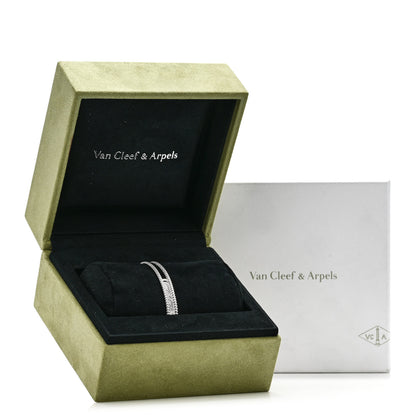 Van Cleef & Arpels 18K White Gold Perlee Signature Bangle Bracelet M 4 of 4