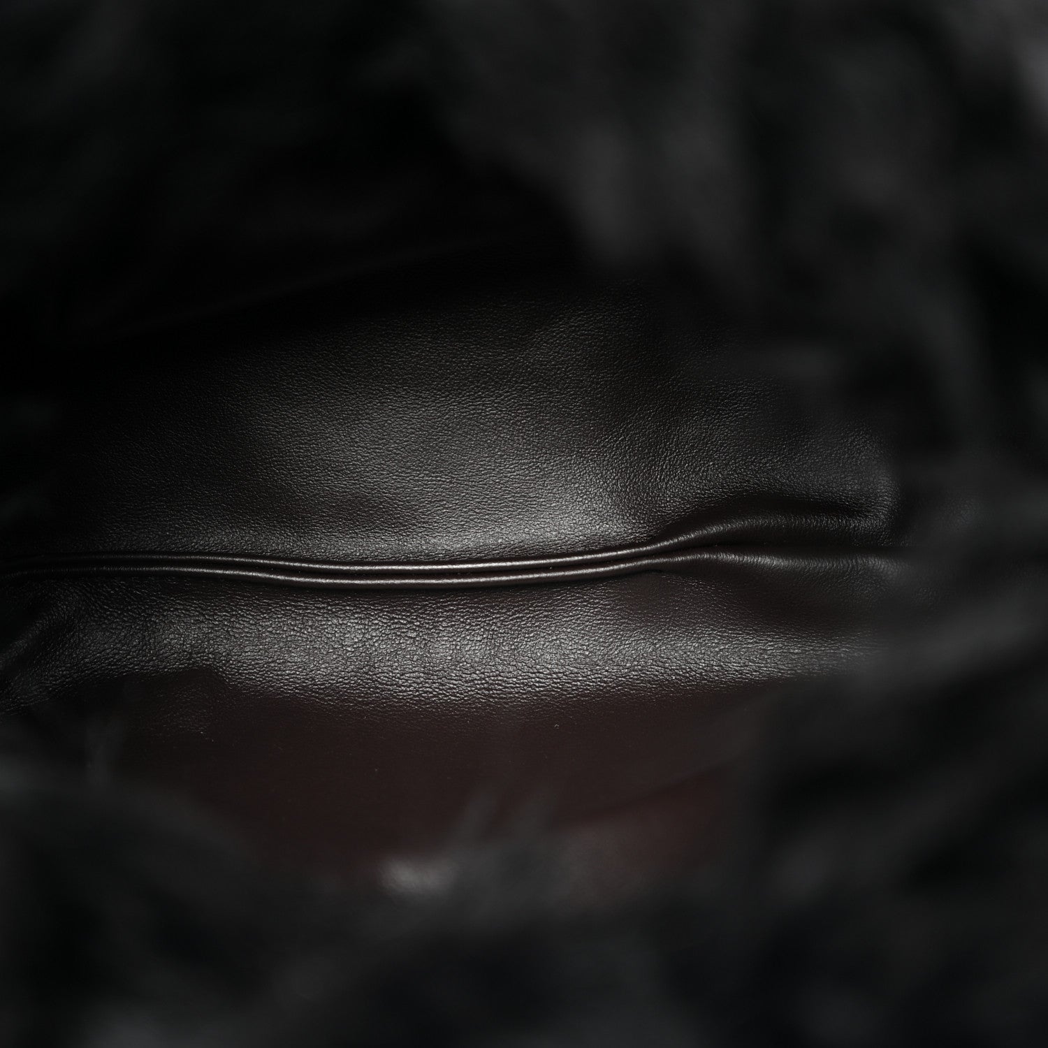 Bottega Veneta Shearling Lambskin The Pouch Chain Black 5 of 10