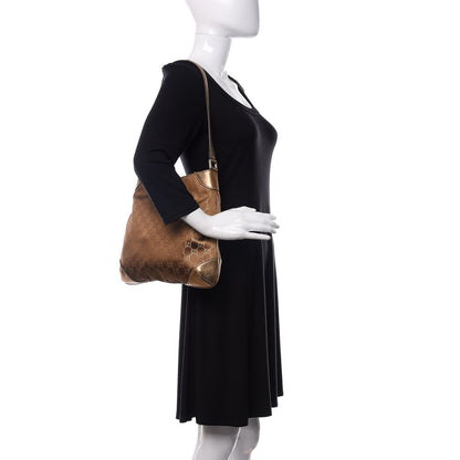 Gucci Monogram Signature Hobo Bronze 2 of 15
