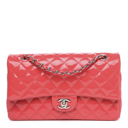 Chanel Patent Quilted Medium Double Flap Pink 1 of 13