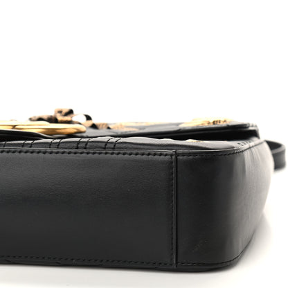 Gucci Calfskin Matelasse Animal Studs Medium GG Marmont Shoulder Bag Black 6 of 8