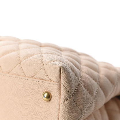 Chanel Caviar Quilted Medium Coco Handle Flap Beige 14 of 16