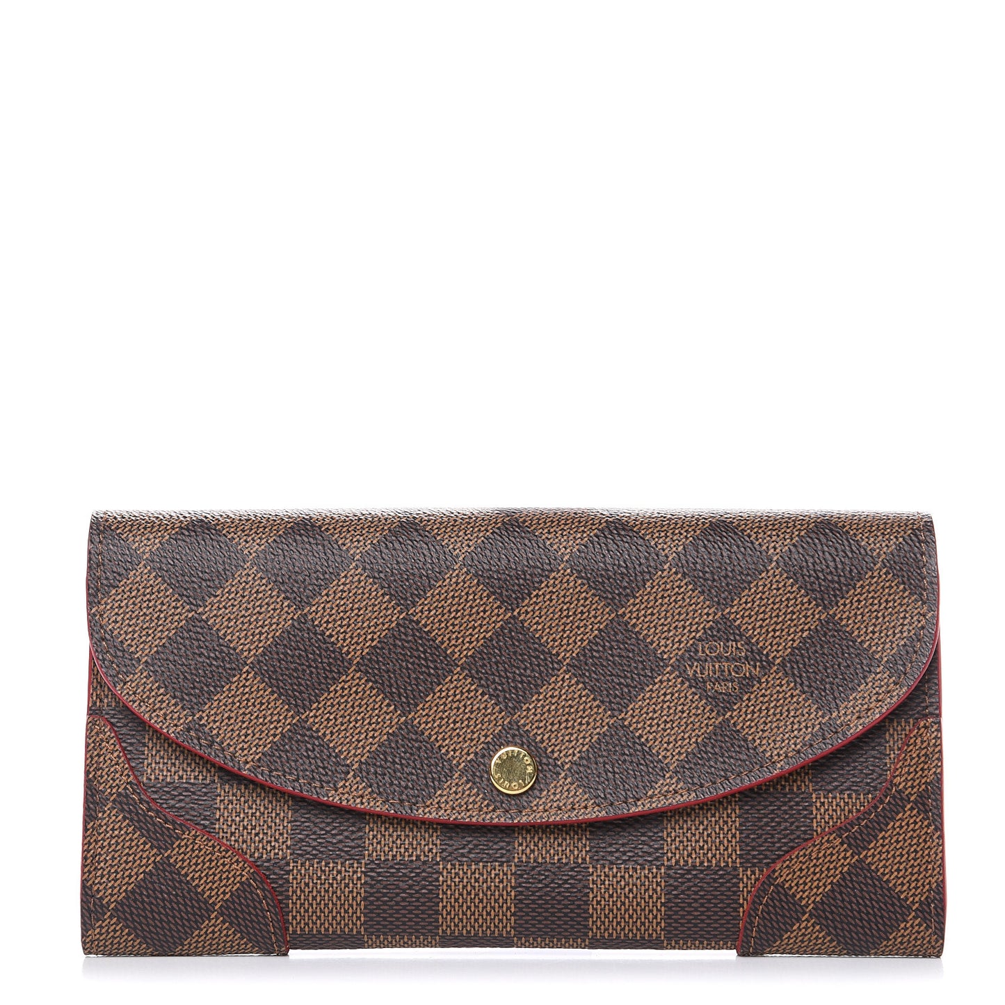 Damier Ebene Caissa Wallet Cherry
