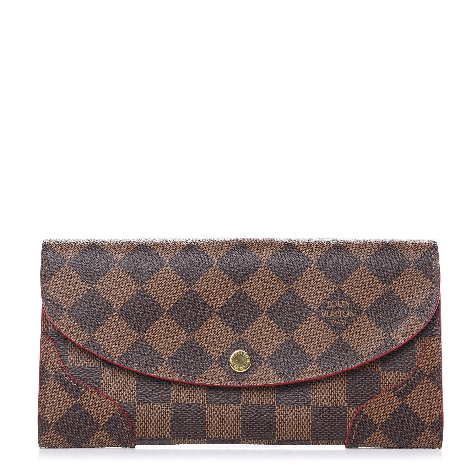 Louis Vuitton Damier Ebene Caissa Wallet Cherry 1 of 6
