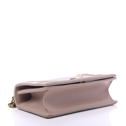 Christian Dior Lambskin Studded Small Diorama Flap Bag Nude 5 of 10