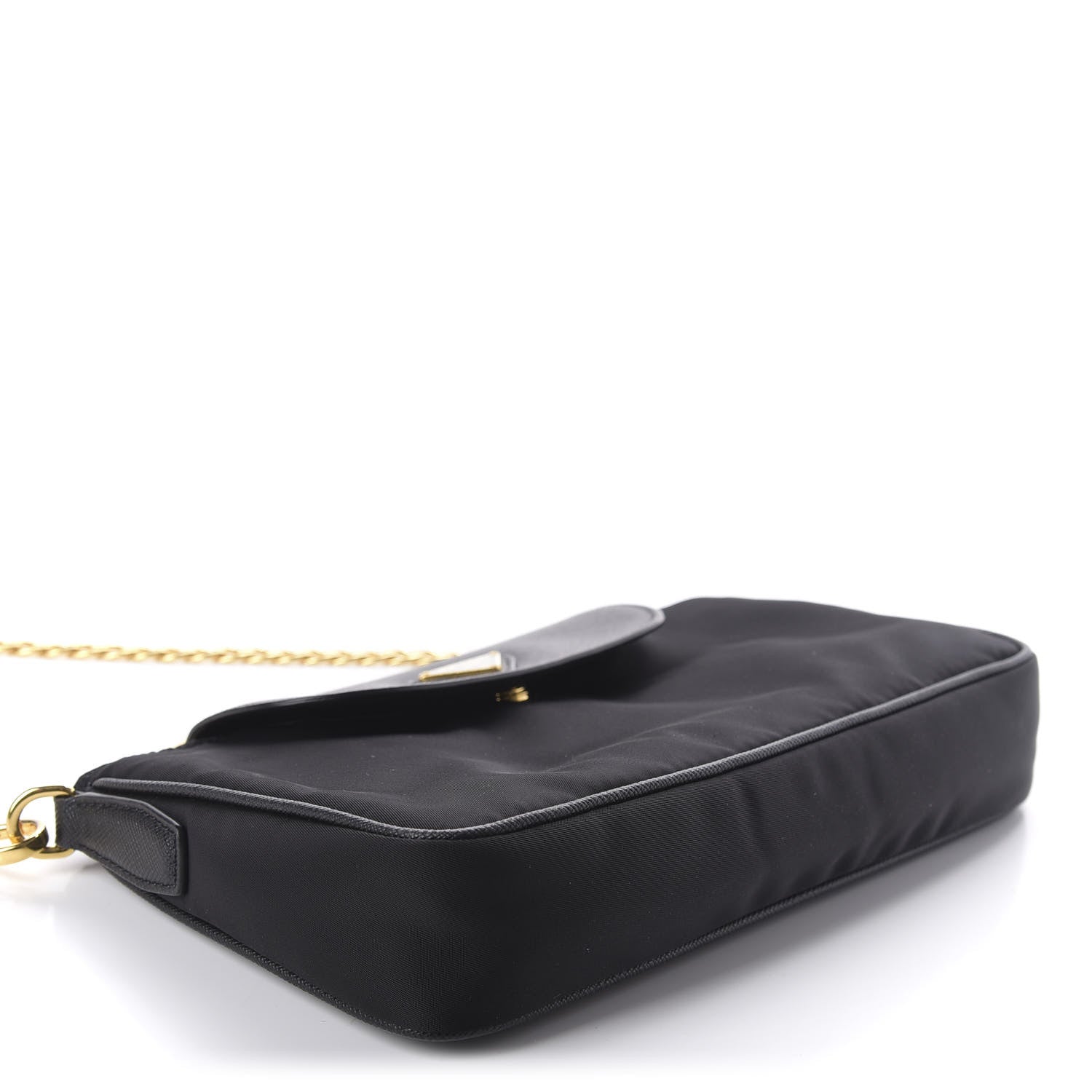 Prada Tessuto Nylon Saffiano Crossbody Bag Black 4 of 9