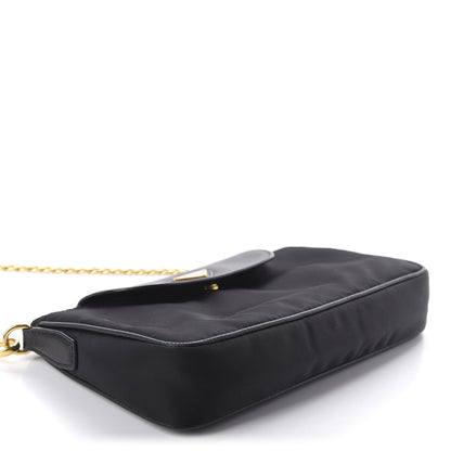 Prada Tessuto Nylon Saffiano Crossbody Bag Black 4 of 9