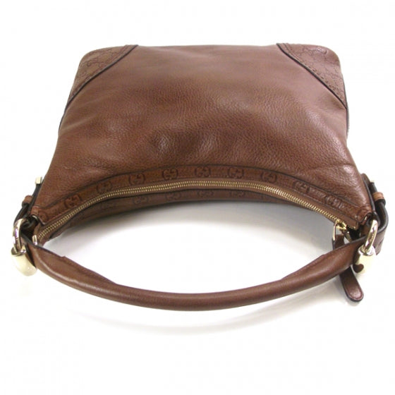 Gucci Leather Guccissima Signoria Hobo Brown 5 of 11