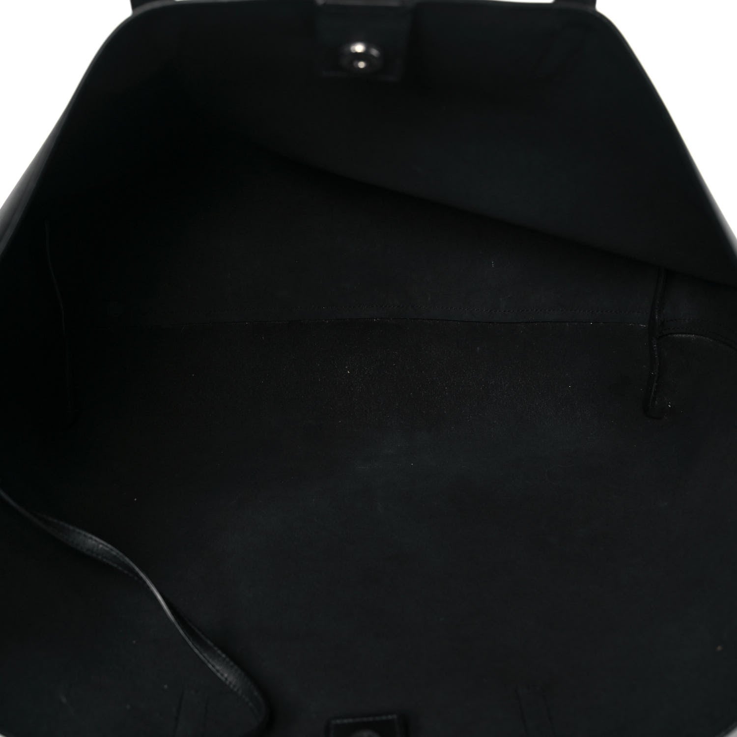 Saint Laurent Calfskin Large Fringe Shopping Tote Black 6 of 9