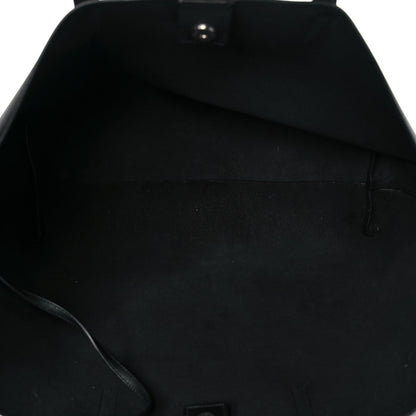 Saint Laurent Calfskin Large Fringe Shopping Tote Black 6 of 9