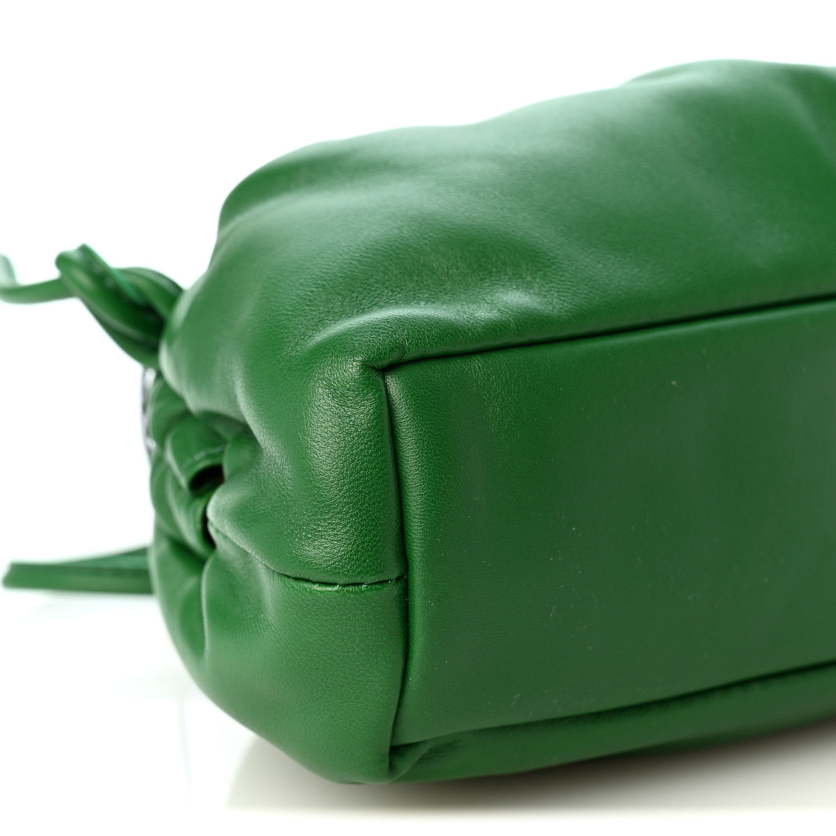 Lambskin Mini Cloud Clutch  Green