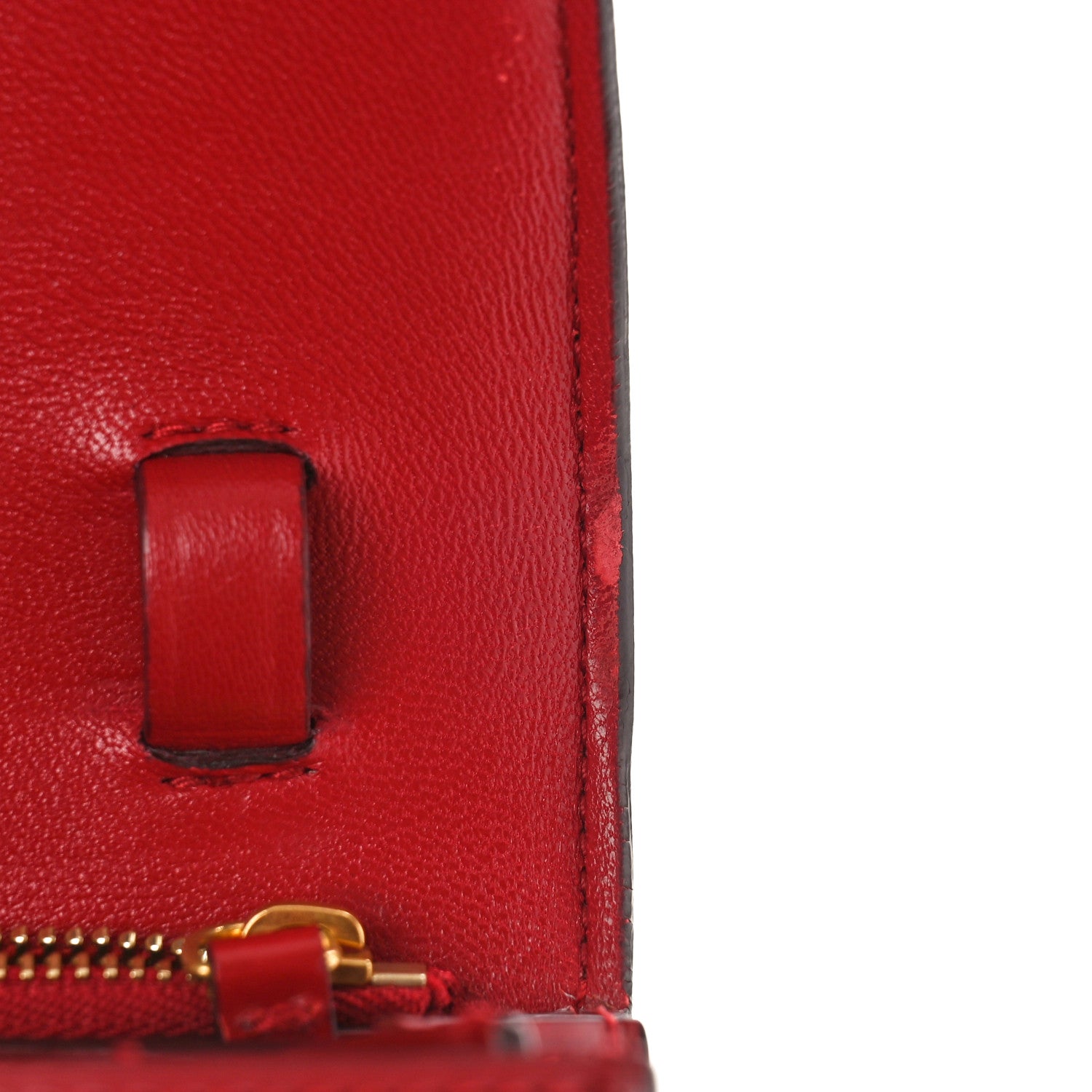 Celine Box Calfskin Medium Classic Box Flap Bag Red 10 of 10